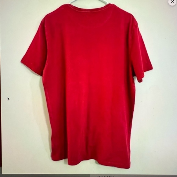 Nautica Red Short Sleeve Tee Classic Crew Neck - Picture 5 of 6